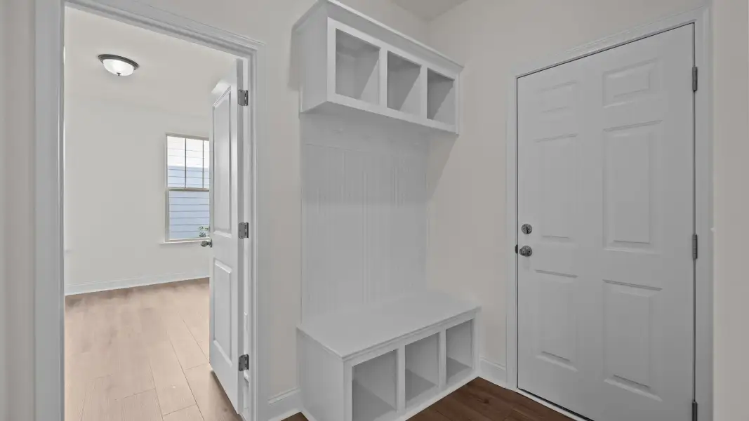 Norris Design conveniently located drop zone. At Lakeside Glen by premier builder DRB Homes in York, SC. Norris Design conveniently located drop zone. At Lakeside Glen by premier builder DRB Homes in York, SC.