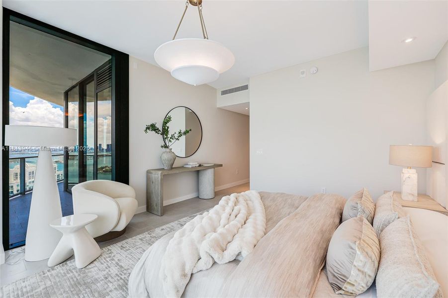 Furnished interior view inside a new home in Five Park, Miami Beach (Image 30).