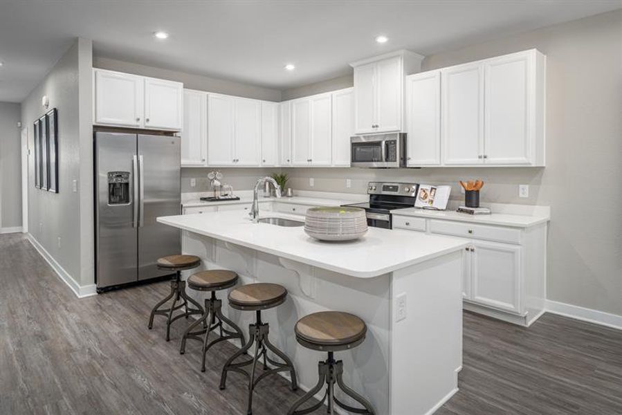 Furnished interior view inside a new home in Griffin Farm Townes, Pittsboro (Image 3).