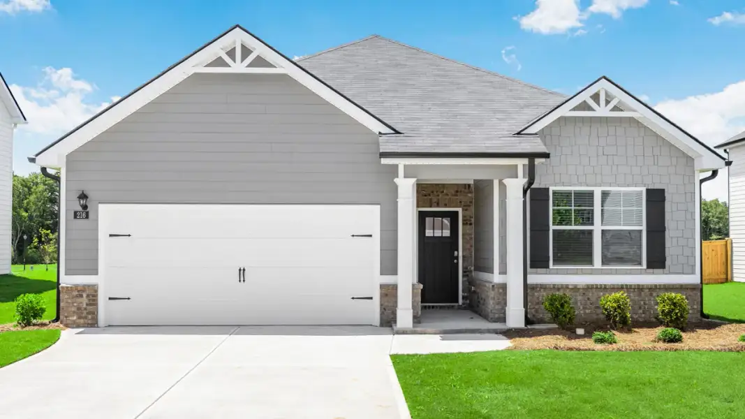 Representative exterior photo of a completed home built from the Aria by D.R. Horton in Stillwater Lake Oconee, Eatonton, GA (Image 1). Representative exterior photo of a completed home built from the Aria by D.R. Horton in Stillwater Lake Oconee, Eatonton, GA (Image 1).