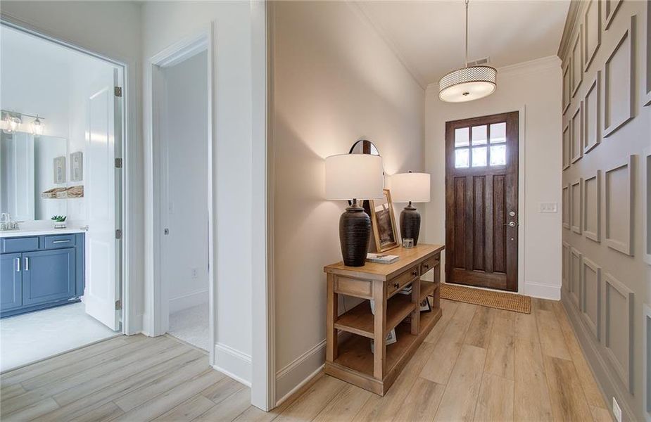 Furnished interior view inside a new home in Courtyards at Traditions, Cumming (Image 18).