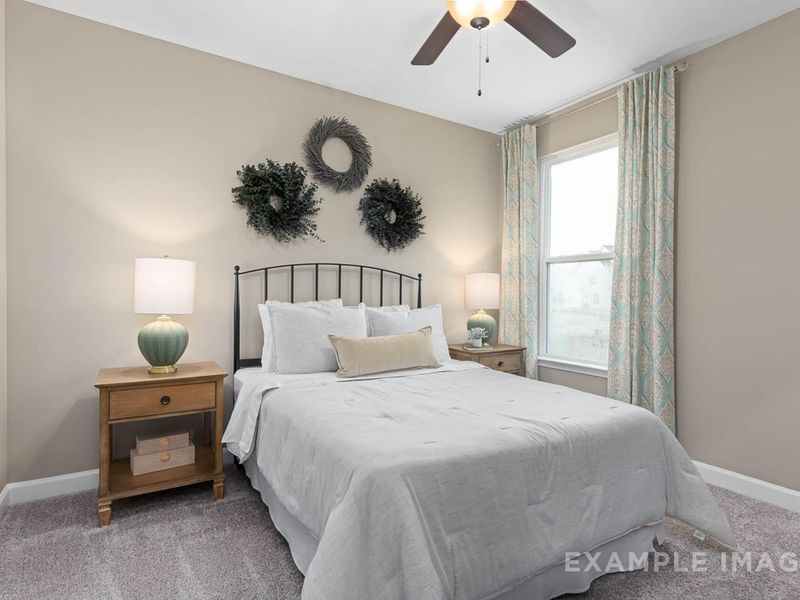 Furnished interior view inside a new home in Retreat at North Main, Lillington (Image 19). Furnished interior view inside a new home in Retreat at North Main, Lillington (Image 19).