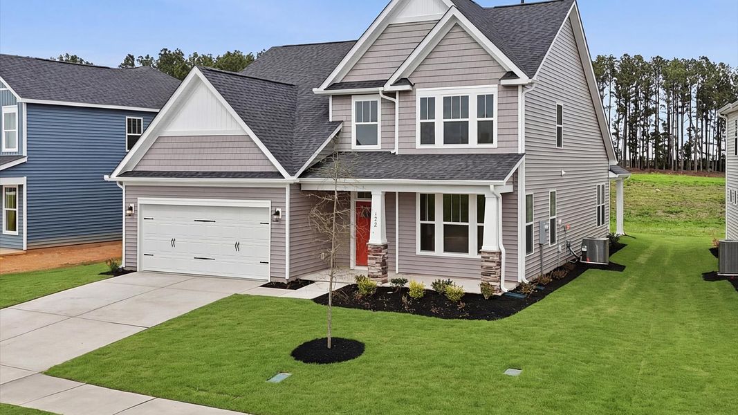 Front exterior of a new home in Foxbank, Gray Court, SC, highlighting curb appeal (Image 20).