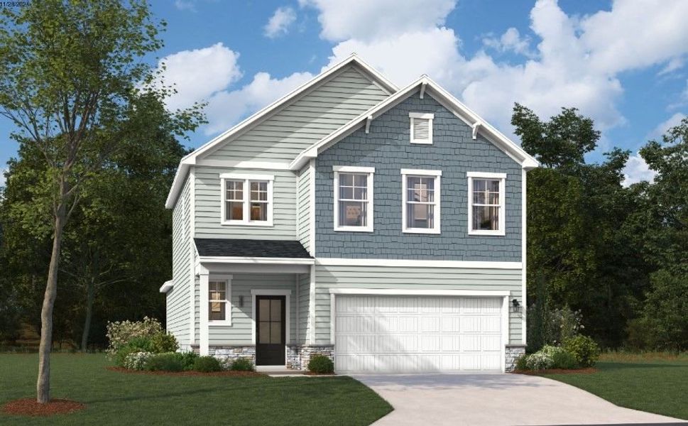 Representative exterior photo of a completed home built from the The Rainey by Stanley Martin Homes in Ashwood Meadows, Boiling Springs, SC (Image 2).
