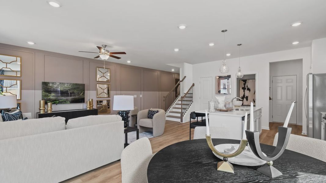 Furnished interior view inside a new home in Bowers Farm Townhomes, McDonough (Image 12).