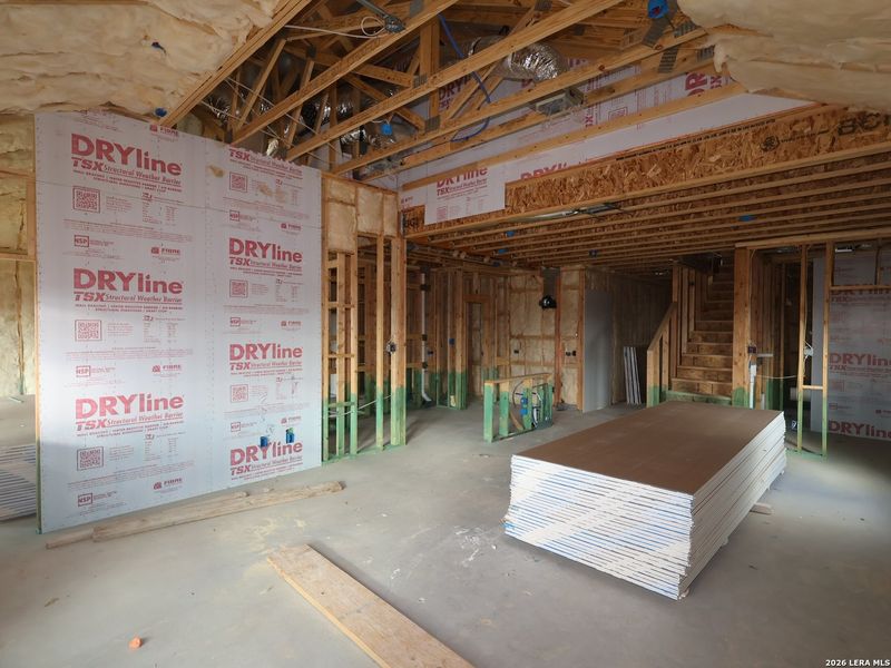 In-progress construction of a new home in Mesquite Ridge, San Antonio, TX (Image 30). In-progress construction of a new home in Mesquite Ridge, San Antonio, TX (Image 30).