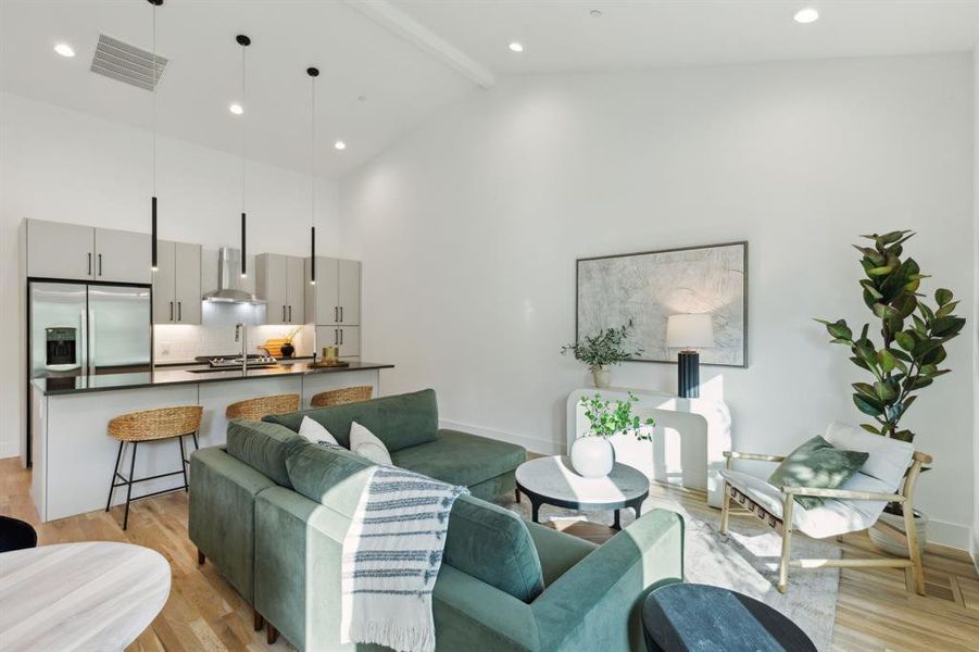 Furnished interior view inside a new home in , Dallas (Image 4).