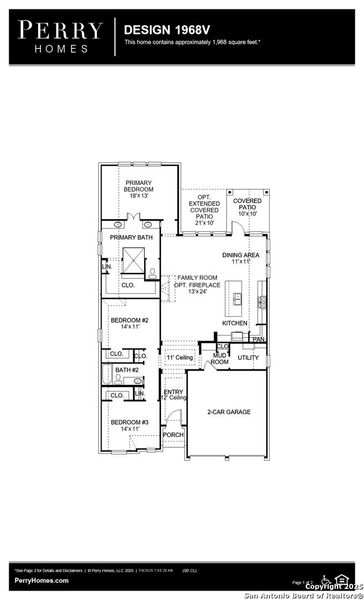2D floor plan layout of this home in Vida 50', San Antonio, TX (Image 3). 2D floor plan layout of this home in Vida 50', San Antonio, TX (Image 3).