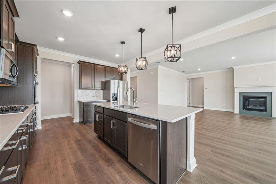 Furnished interior view inside a new home in River Pointe, Monroe (Image 10).