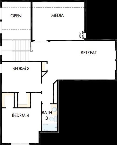 2D floor plan layout of this home in Sandbrock Ranch, Aubrey, TX (Image 3). 2D floor plan layout of this home in Sandbrock Ranch, Aubrey, TX (Image 3).