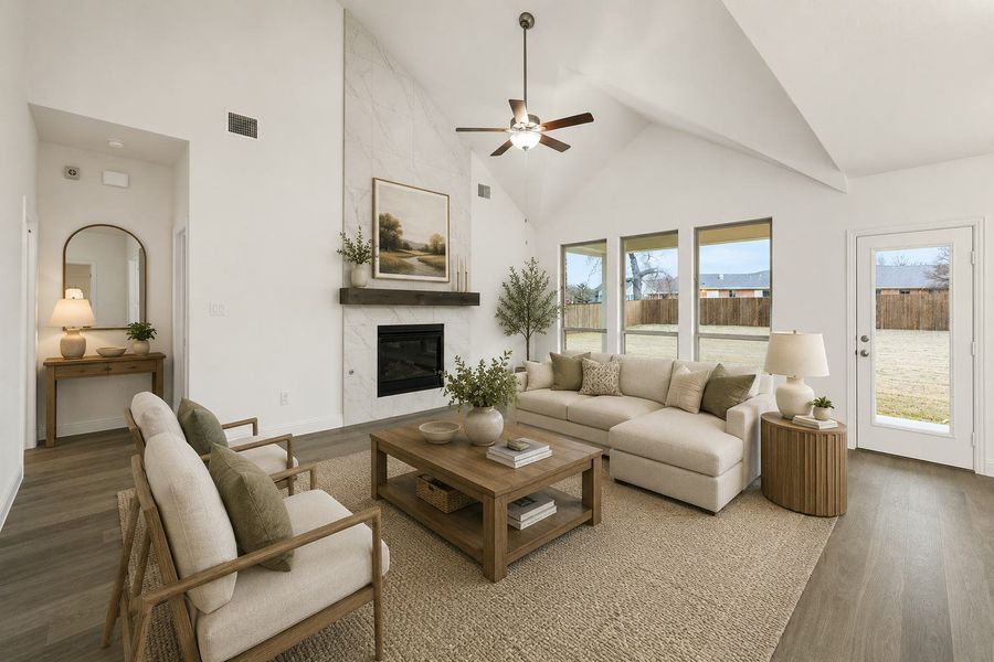 Furnished interior view inside a new home in Stone Eagle, Azle (Image 8).
