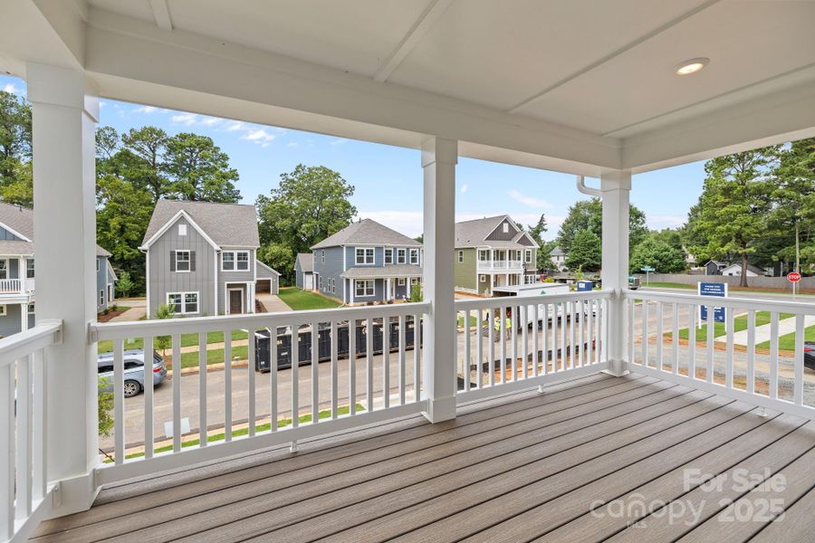 Second Floor covered porch complete with Trex Decking Second Floor covered porch complete with Trex Decking