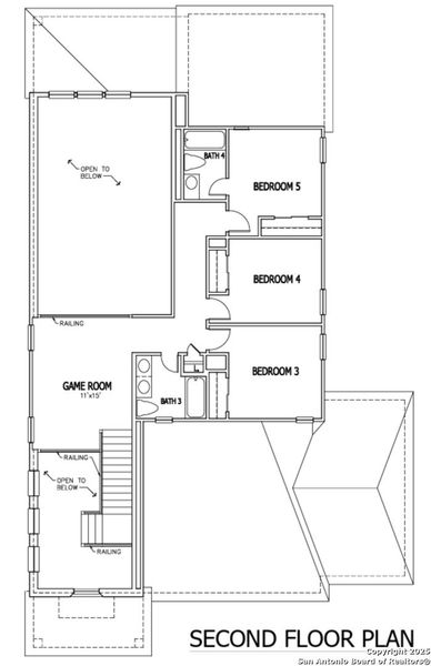 2D floor plan layout of this home in Foxbrook, Schertz, TX (Image 5).