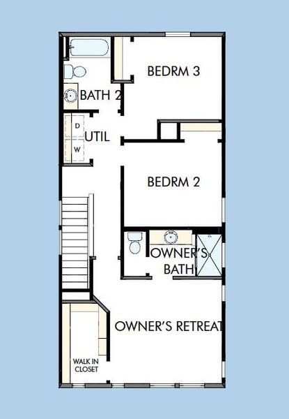 2D floor plan layout of this home in Nexton - Midtown - The Park Collection, Summerville, SC (Image 5).