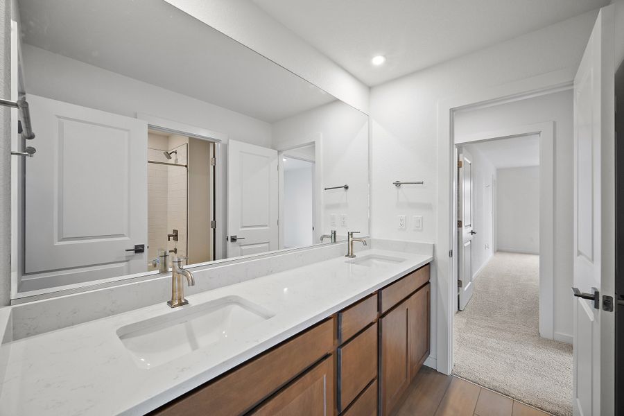 Furnished interior view inside a new home in The Commons at Victory Ridge, Colorado Springs (Image 12).