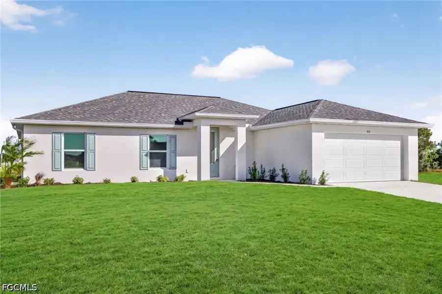 Front exterior of a new home in Cape Coral, Cape Coral, FL, highlighting curb appeal (Image 2). Front exterior of a new home in Cape Coral, Cape Coral, FL, highlighting curb appeal (Image 2).