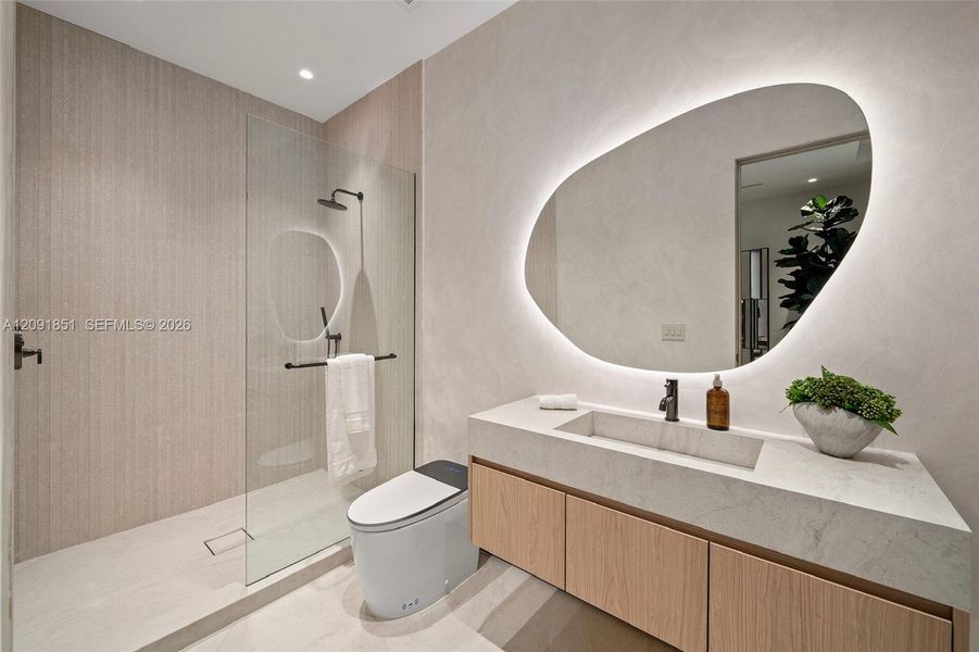 Furnished interior view inside a new home in , Miami Beach (Image 34). Furnished interior view inside a new home in , Miami Beach (Image 34).