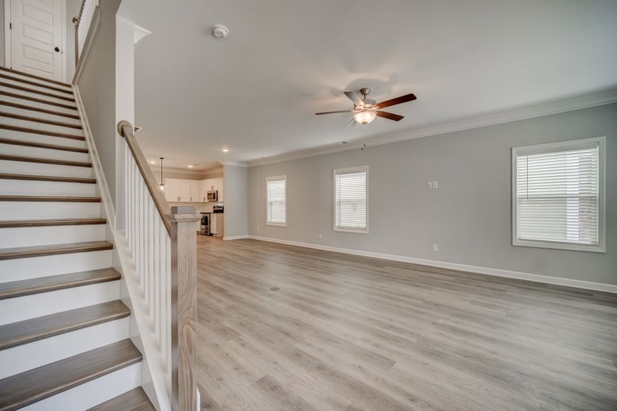 Representative unfurnished interior of a home built from the Draper by Parkside Builders in The Woods, Gallatin (Image 14).