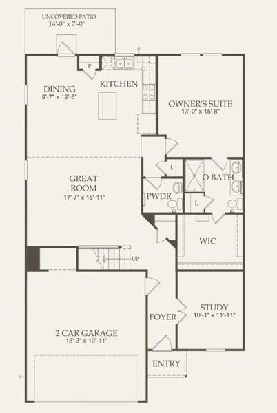 Centex Homes, Granville floor plan