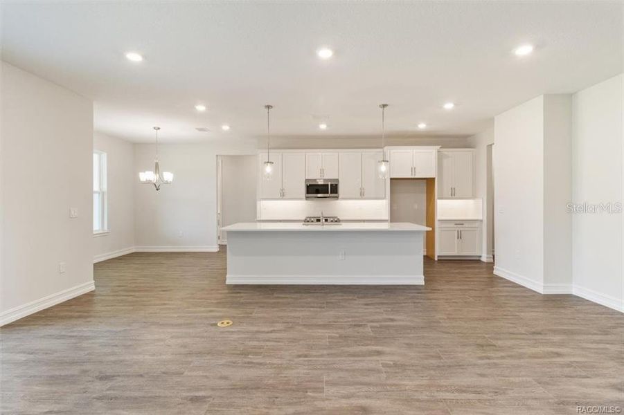 Approx. 10-foot wide kitchen island