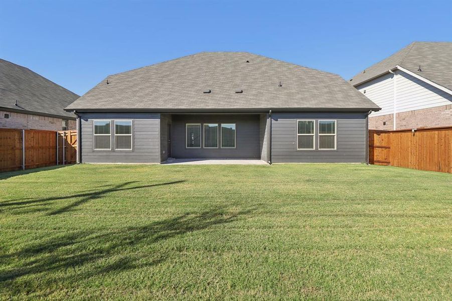 Exterior details and patio area of a home in Lakehaven - Premier Series, Farmersville (Image 3). Exterior details and patio area of a home in Lakehaven - Premier Series, Farmersville (Image 3).
