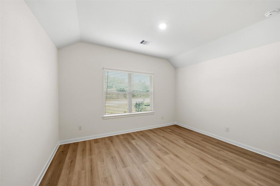 Secondary bedroom with large closet.