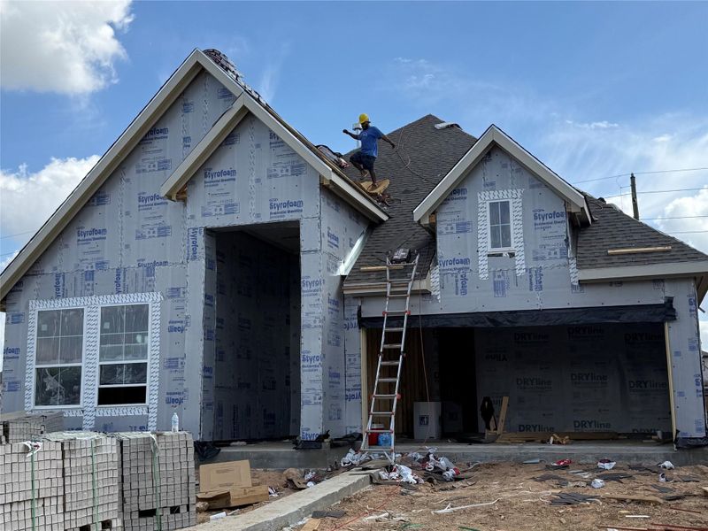 In-progress construction of a new home in Elyson, Katy, TX (Image 8). In-progress construction of a new home in Elyson, Katy, TX (Image 8).