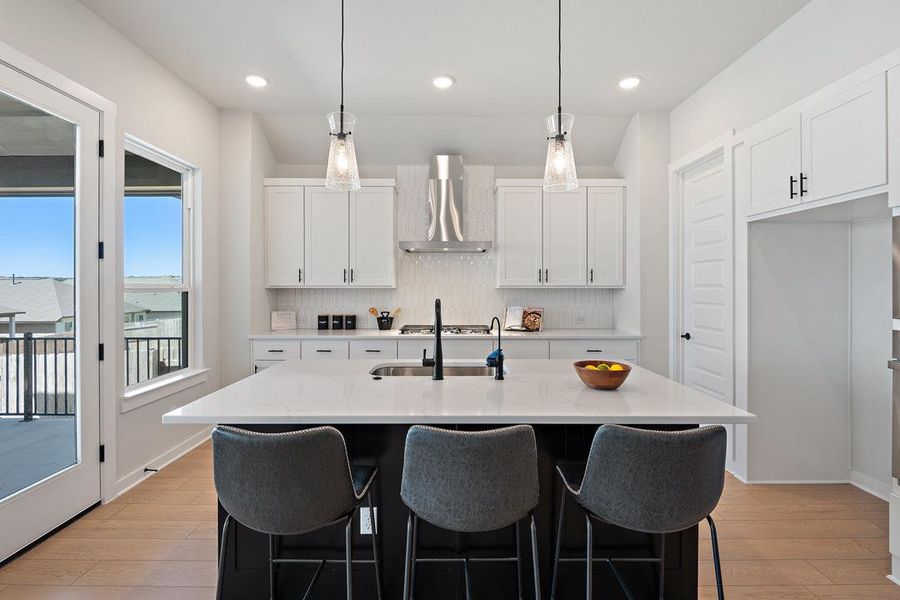 Furnished interior view inside a new home in Park Collection at Lariat, Liberty Hill (Image 10). Furnished interior view inside a new home in Park Collection at Lariat, Liberty Hill (Image 10).