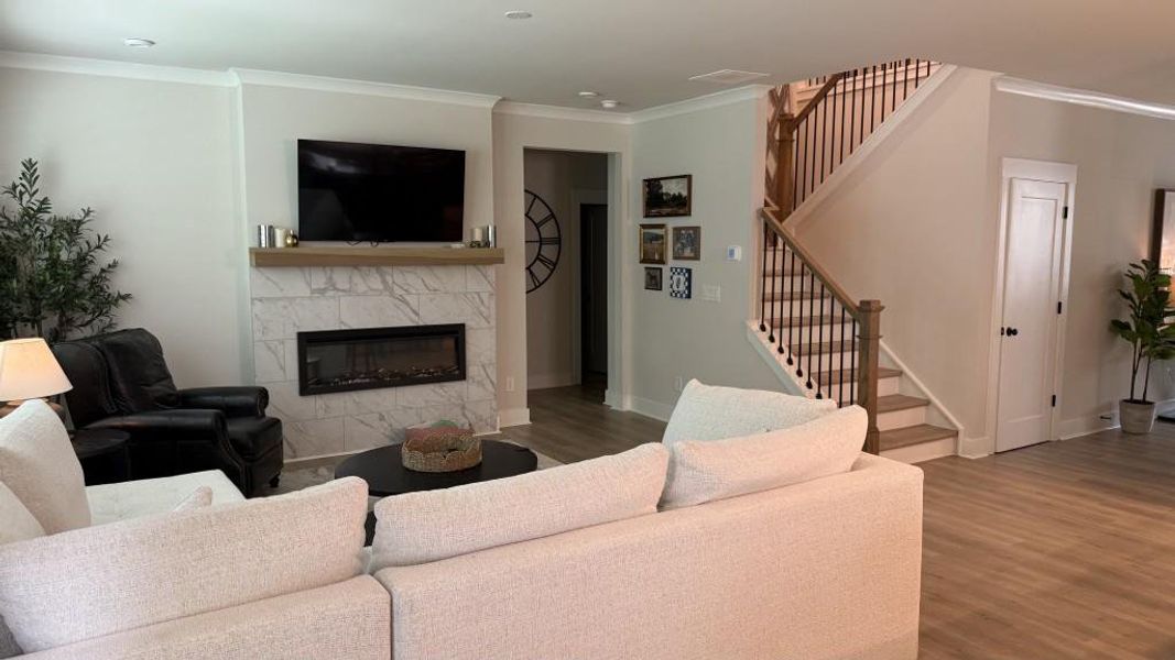 Furnished interior view inside a new home in Cambridge at Steels Bridge, Canton (Image 4). Furnished interior view inside a new home in Cambridge at Steels Bridge, Canton (Image 4).