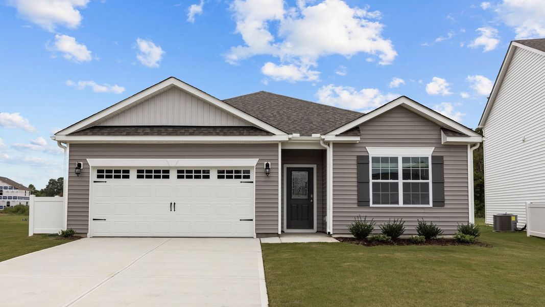 Representative exterior photo of a completed home built from the Cali by D.R. Horton in Saddlebrook, Rocky Mount, NC (Image 8).
