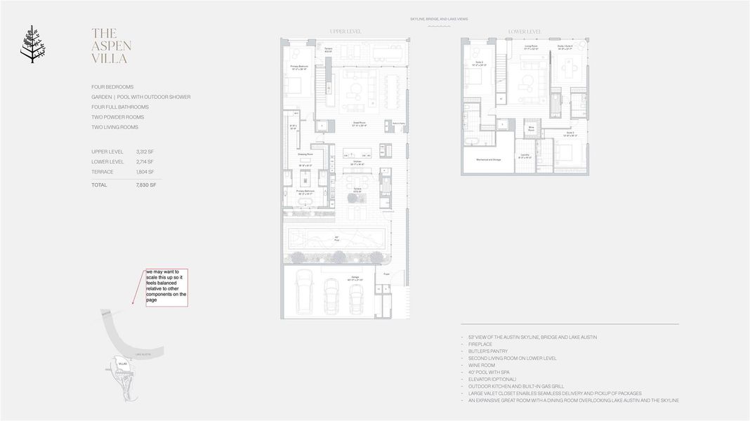 2D floor plan layout of this home in Four Seasons Private Residences Lake Austin, Austin, TX (Image 4).