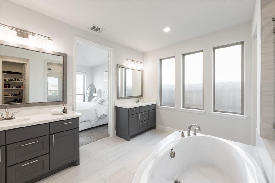 Furnished interior view inside a new home in Elyson, Katy (Image 35).