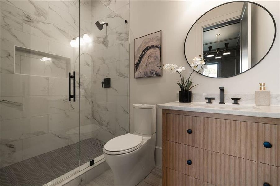 Furnished interior view inside a new home in , Roswell (Image 28).