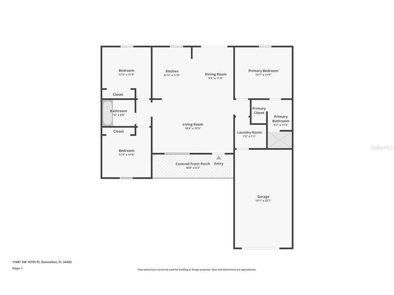 2D floor plan layout of this home in , Dunnellon, FL (Image 3).