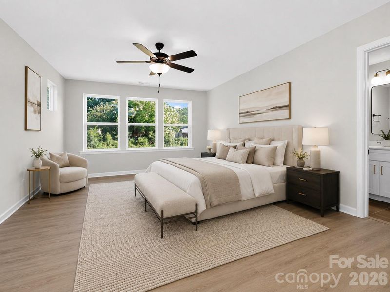 Furnished interior view inside a new home in , Charlotte (Image 8).