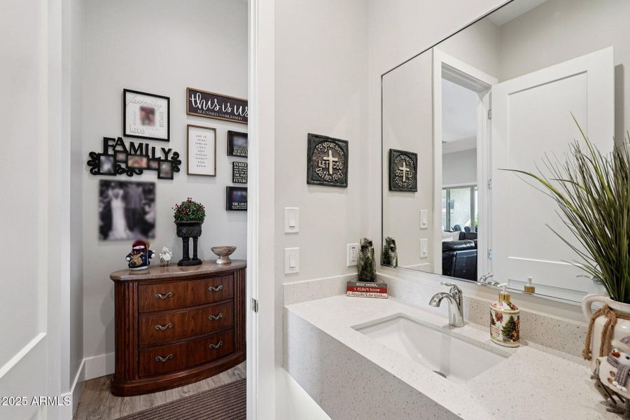 Half Bathroom to Garage entry Half Bathroom to Garage entry