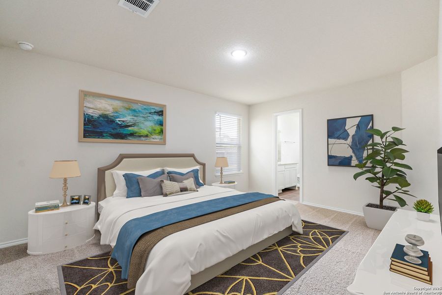 Furnished interior view inside a new home in Whisper Falls, San Antonio (Image 11). Furnished interior view inside a new home in Whisper Falls, San Antonio (Image 11).