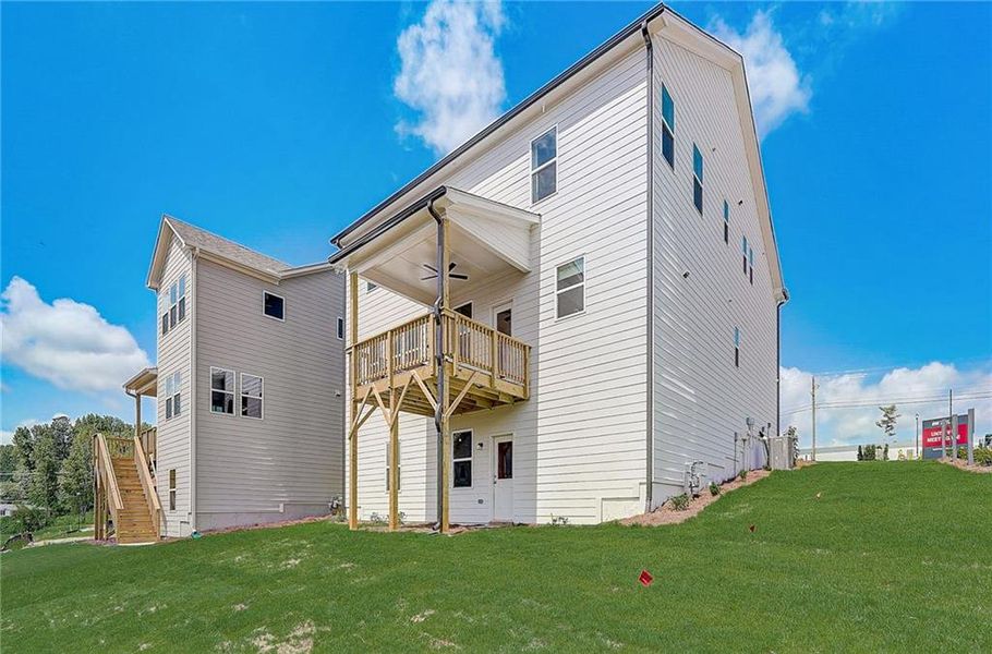 Exterior details and patio area of a home in Falls Creek, Flowery Branch (Image 25).