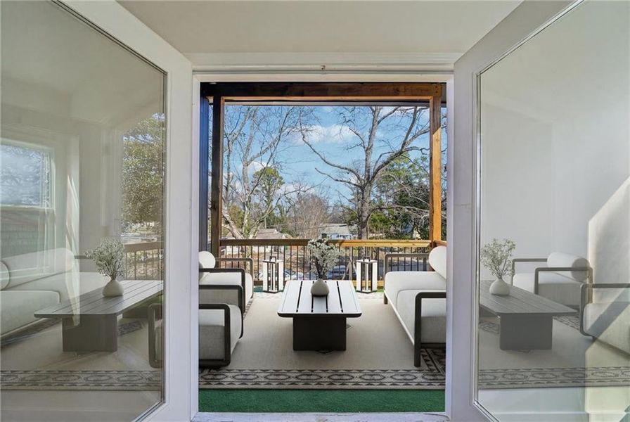 Exterior details and patio area of a home in , Atlanta (Image 22). Exterior details and patio area of a home in , Atlanta (Image 22).