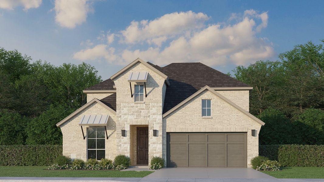 Plan 1527 Elevation C with Stone