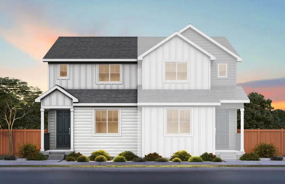 Representative exterior photo of a completed home built from the Altair by Pulte Homes in Sky Ranch, Aurora, CO (Image 1). Representative exterior photo of a completed home built from the Altair by Pulte Homes in Sky Ranch, Aurora, CO (Image 1).