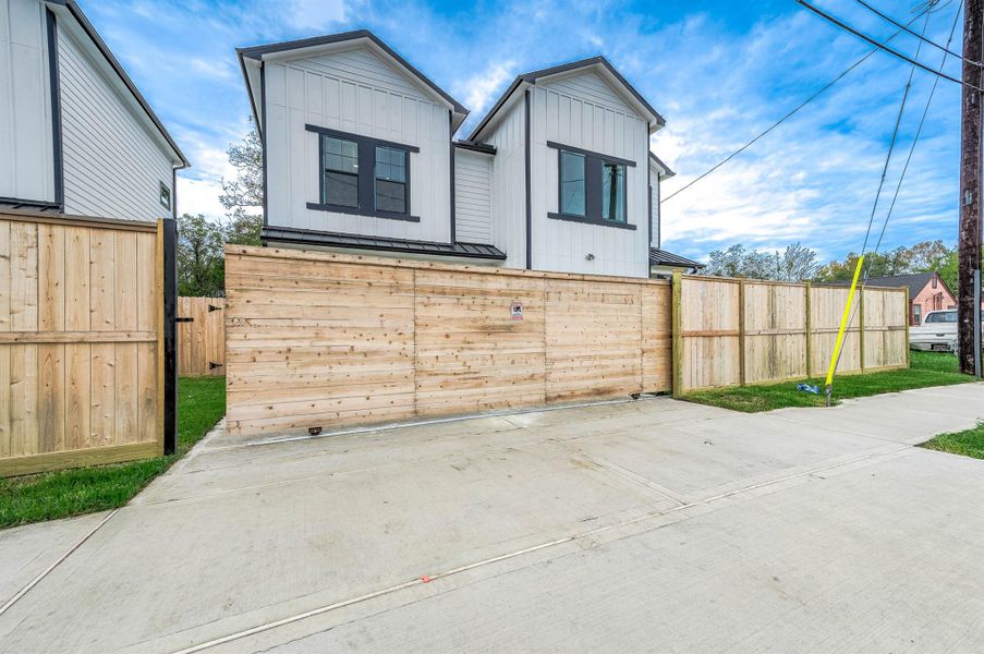 Exterior details and patio area of a home in , Houston (Image 2). Exterior details and patio area of a home in , Houston (Image 2).