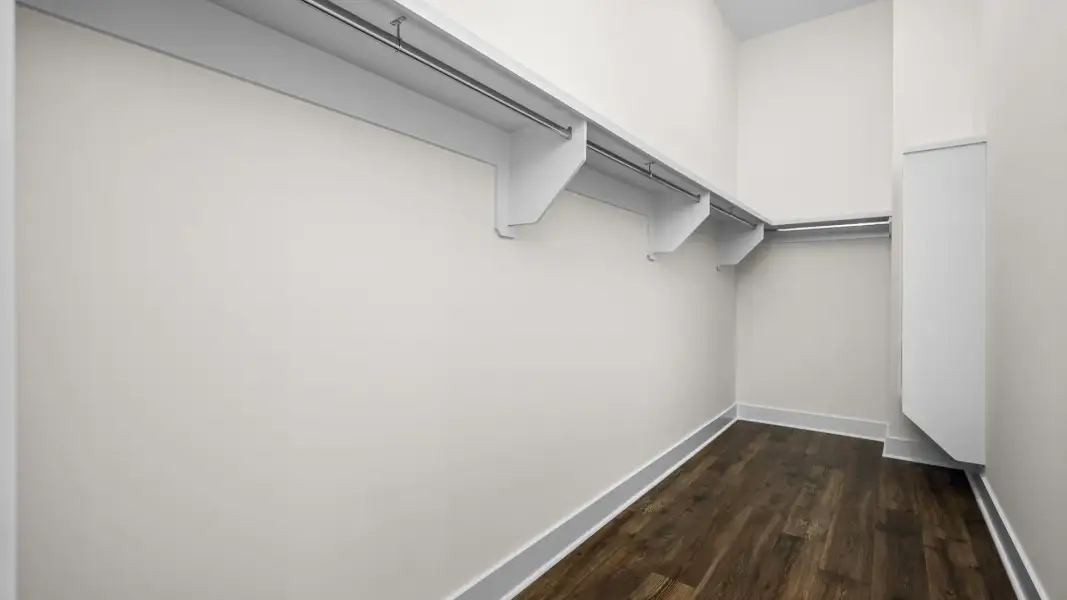 Walk-in closet perfect for storage convenience