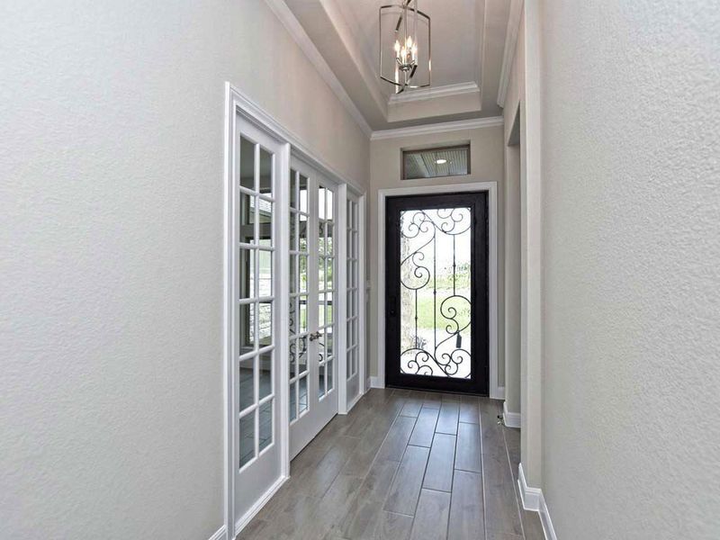 Representative unfurnished interior of a home built from the Siena II by Giddens Homes in Clearwater Ranch, Liberty Hill (Image 164).