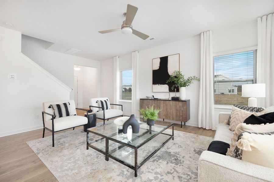 Representative furnished interior of a home built from the TA1800 by True Homes in Streamside, Red Cross (Image 9).