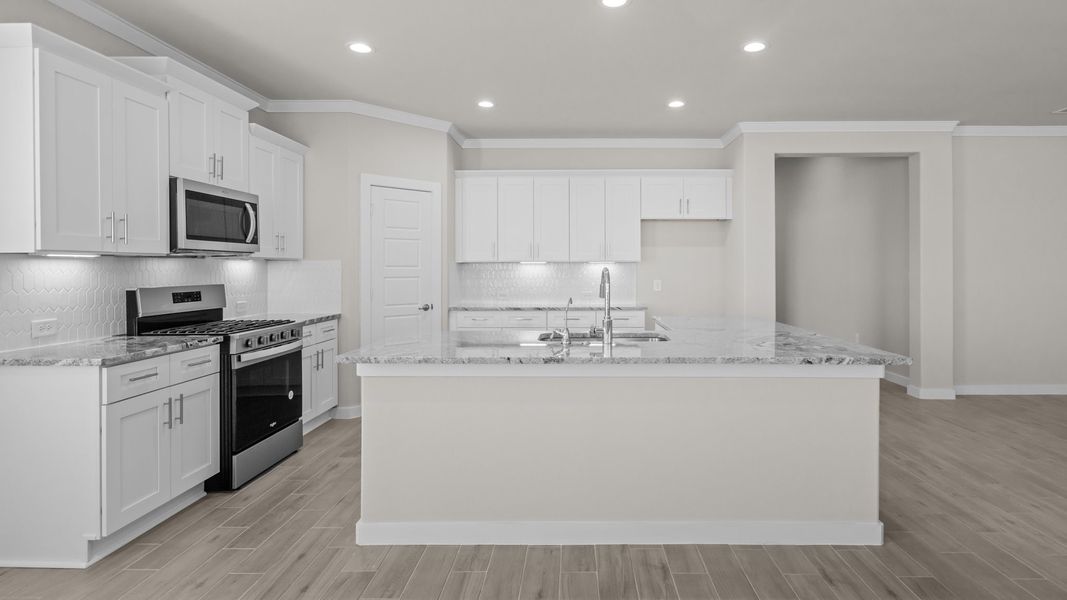 Representative furnished interior of a home built from the LAKEMONT by D.R. Horton in Northwest Passage, Midland (Image 6). Representative furnished interior of a home built from the LAKEMONT by D.R. Horton in Northwest Passage, Midland (Image 6).