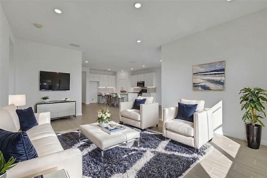 Furnished interior view inside a new home in Brystol North at Wylder, Port St. Lucie (Image 9).
