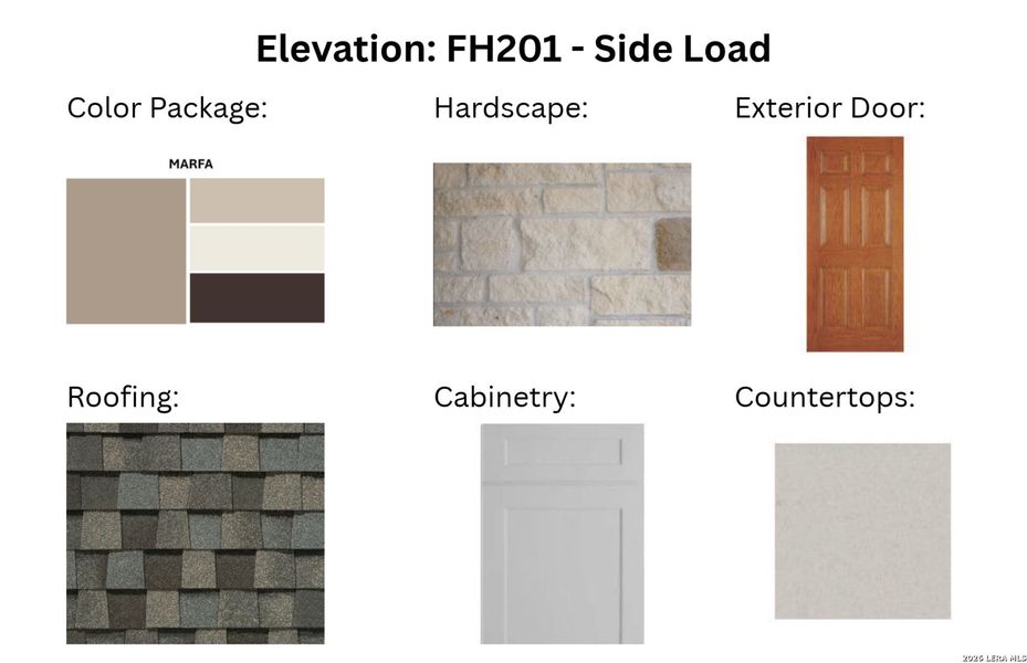 Sample of building materials used in homes in Wildwood Reserve, San Antonio (Image 3).