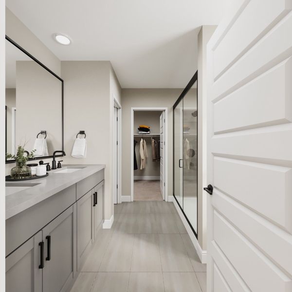 Representative furnished interior of a home built from the Vista by Taylor Morrison in Lake Bluff, Greeley (Image 19).