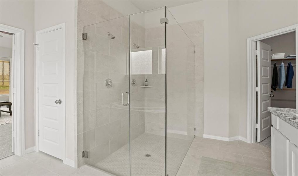 Separate shower in primary bath (*Photo not of actual home and used for illustration purposes only.)